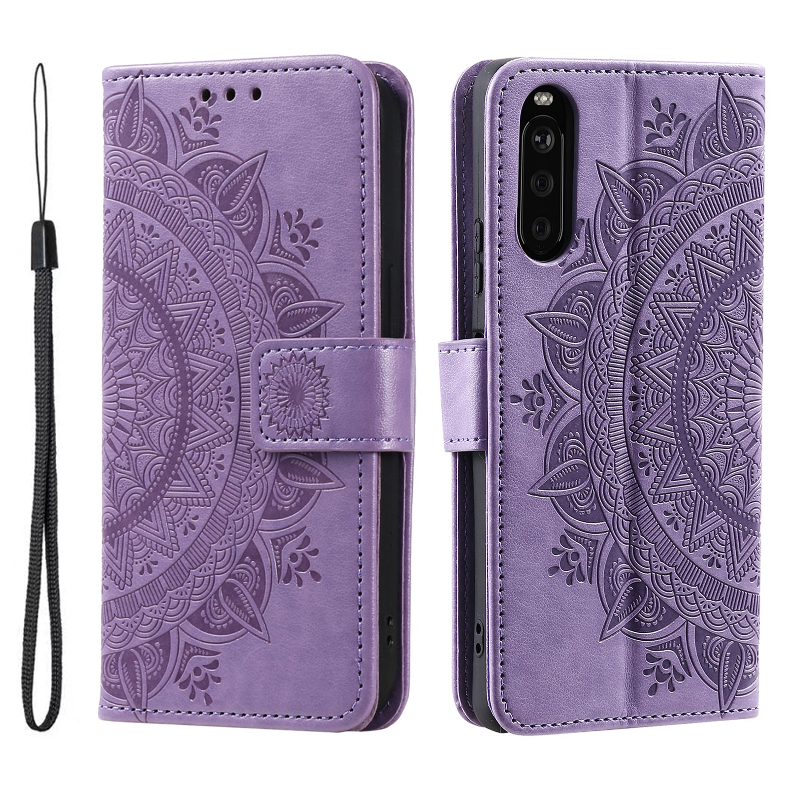 For Sony Xperia 10 VI Case Mandala Flower Imprinted Flip Stand Phone Cover For Sony Xperia 10 VI Case Mandala Flower Imprinted Flip Stand Phone Cover